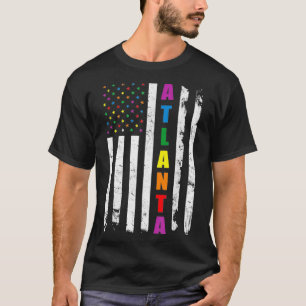 Atlanta Georgia LGBTQ Gay Pride Flag Rainbow Gift  T-Shirt