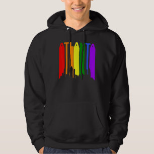 Atlanta Georgia Lgbtq Gay Pride Rainbow Skyline Hoodie