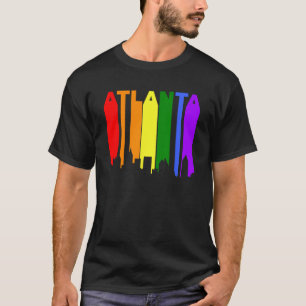 Atlanta Georgia LGBTQ Gay Pride Rainbow Skyline T T-Shirt