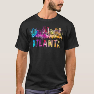 Atlanta Georgia Retro Watercolor Skyline  T-Shirt