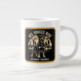 Atlanta Georgia Rottweiler Cultural Pride Art Large Coffee Mug