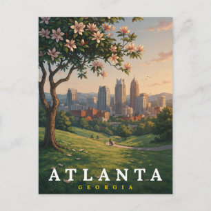 Atlanta Georgia Scenic Skyline Art Postcard
