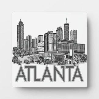 Atlanta Georgia Skyline Art Plaque