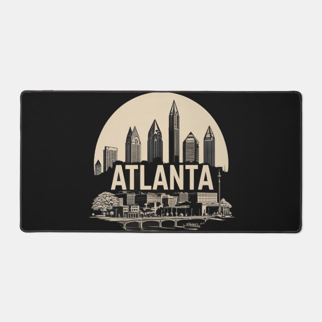 Atlanta Georgia Skyline Desk Mat (Front)