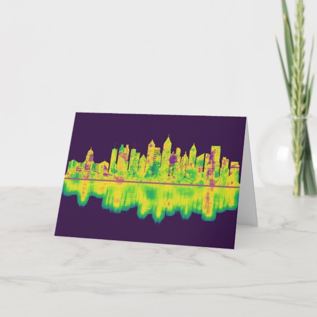 Atlanta Georgia Skyline Holiday Card (Front)