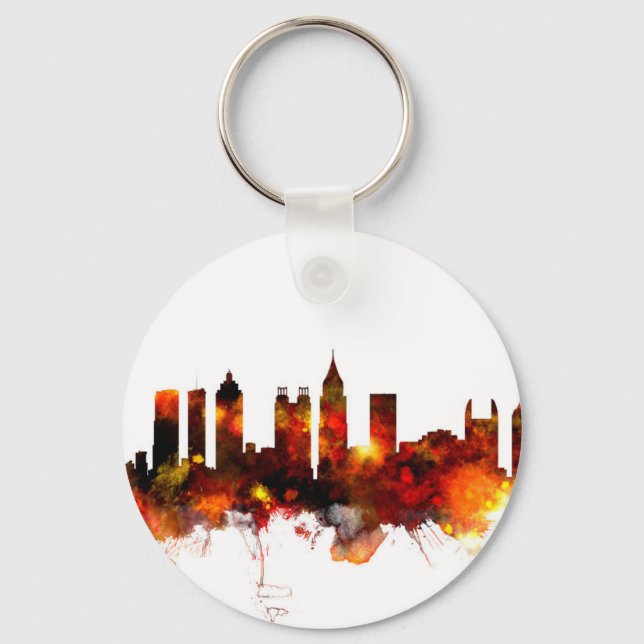 Atlanta Georgia Skyline Key Ring (Front)