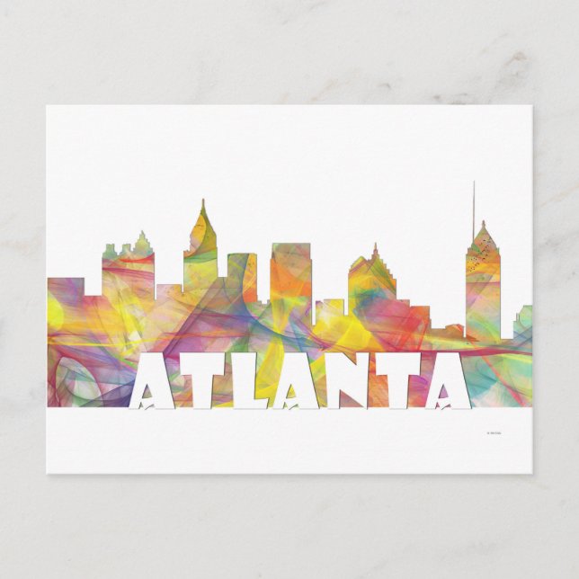ATLANTA GEORGIA SKYLINE MCLR 2 - POSTCARD (Front)
