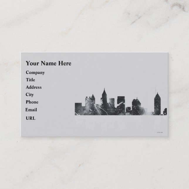ATLANTA GEORGIA SKYLINE - Pack of Business cards (Front)