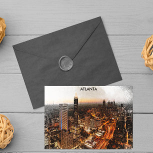 Atlanta Georgia Skyline Panorama View Postcard