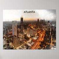 Atlanta Georgia Skyline Panorama View