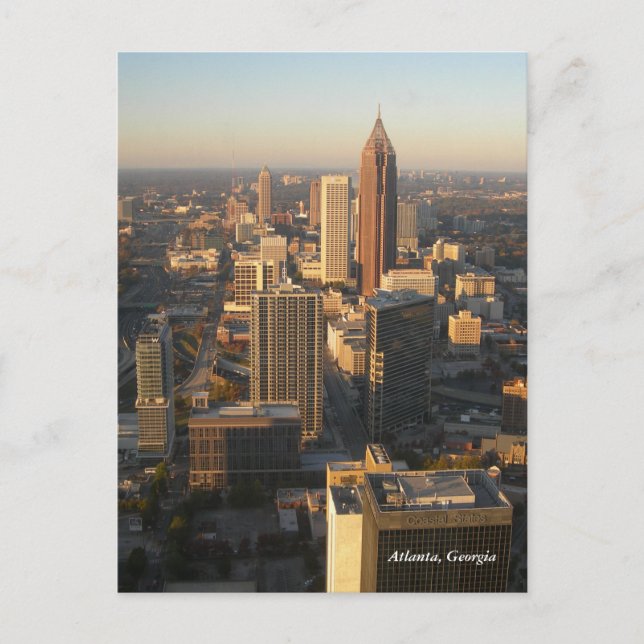 Atlanta Georgia Skyline Post Card (Front)