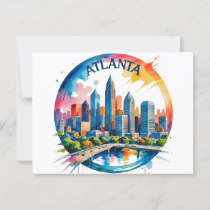 Atlanta Georgia Skyline Postcard