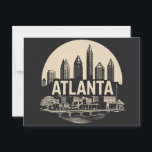 Atlanta Georgia Skyline Postcard<br><div class="desc">Celebrate the beauty and architectural charm of Atlanta, Georgia with this stunning skyline design. Featuring iconic buildings like the Bank of America Plaza and the Georgia State Capitol in detailed line art, this artwork captures the vibrant spirit of the city. The bold “ATLANTA” arch and “GEORGIA” below frame the skyline...</div>