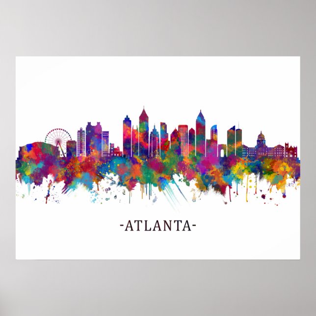 Atlanta Georgia Skyline Poster (Front)
