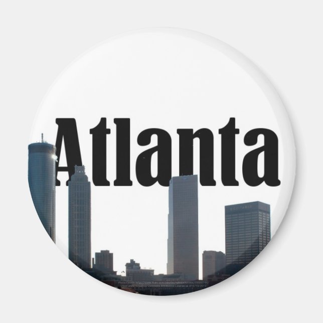 Atlanta Georgia Skyline with Atlanta in the Sky Magnet (Front)
