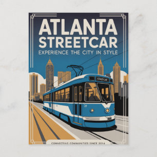 Atlanta Georgia Streetcar Travel Postcard