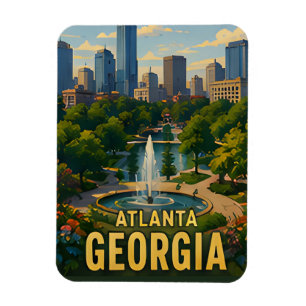 Atlanta Georgia Travel Gift Magnet