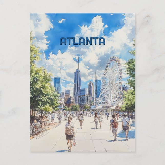 Atlanta Georgia Travel Postcard (Front)