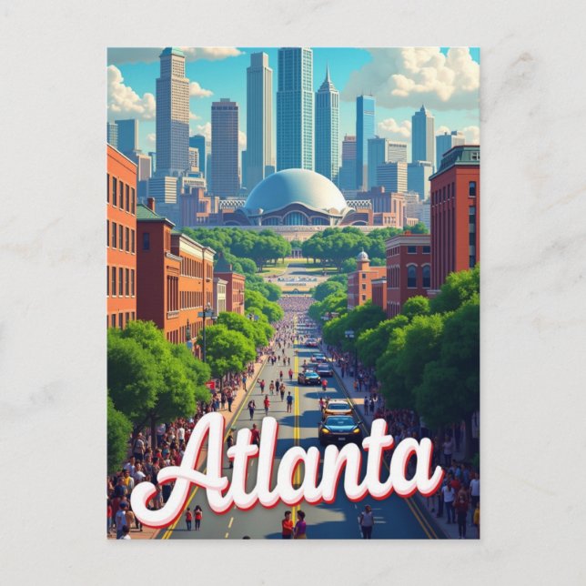 Atlanta Georgia USA Famous Travel Place Postcard (Front)