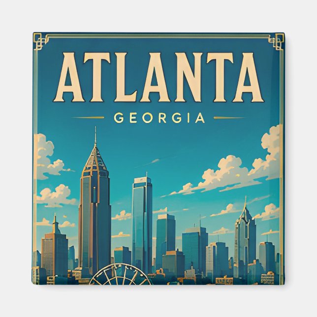 🍑 Atlanta Georgia Vacation Memory Magnet (Front)