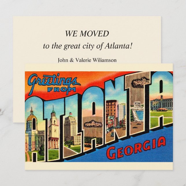 Atlanta Georgia Vintage Postcard (Front/Back)