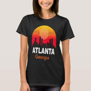 Atlanta Georgia Vintage Sunset Retro City State US T-Shirt