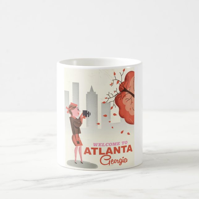 Atlanta Georgia vintage travel poster Coffee Mug (Center)