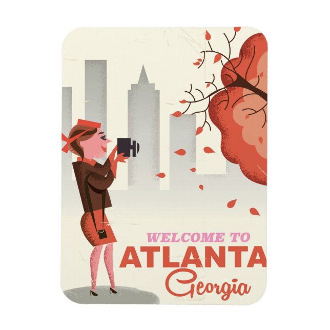 Atlanta Georgia vintage travel poster Magnet (Vertical)