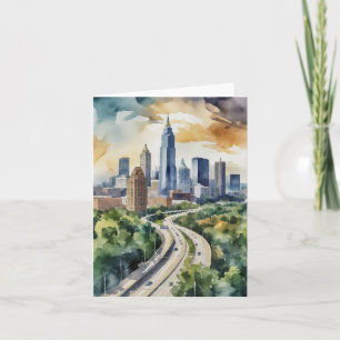 Atlanta Georgia Watercolor Card