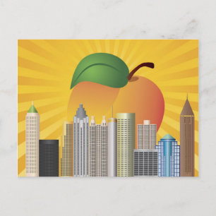 Atlanta Georgia with Peach Postcard