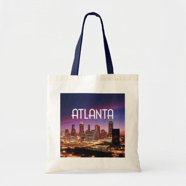 Atlanta Georgia with photo of city skyline Tote Bag (Front)