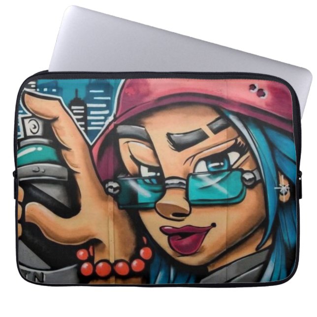 Atlanta Girl Graffiti Laptop Sleeve (Front)
