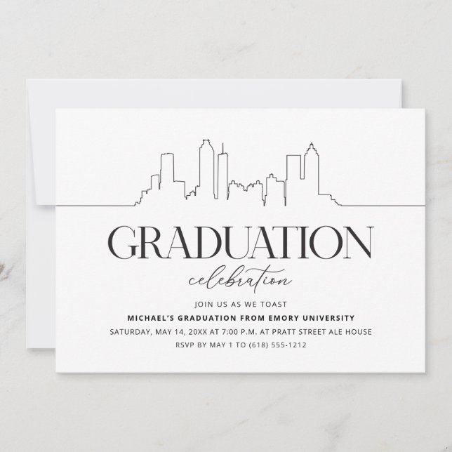 Atlanta Graduation Party Invitation (Front)