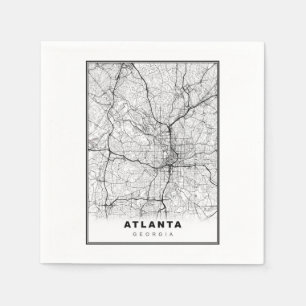 Atlanta Map Napkin
