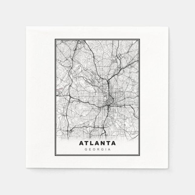 Atlanta Map Napkin (Front)