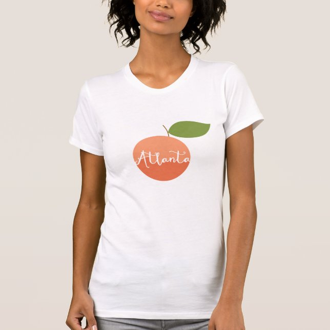 Atlanta peach t shirt | hand lettered Georgia (Front)
