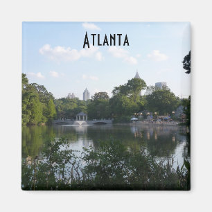 Atlanta Piedmont Park Lake Photo Magnet Georgia