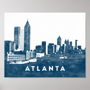 Atlanta Poster City Skyline Print Georgia