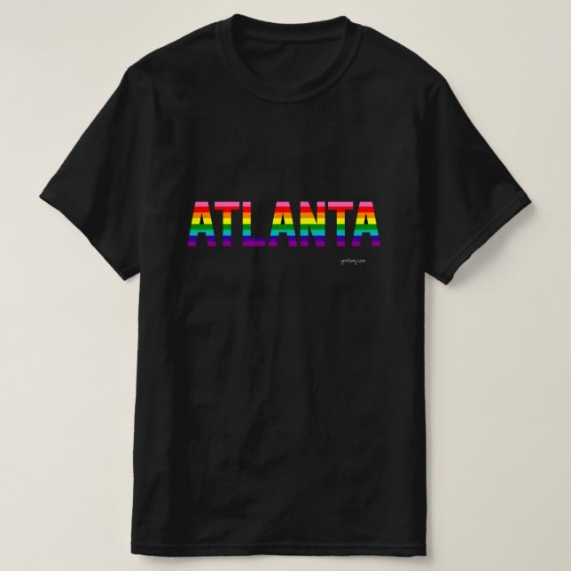 Atlanta Pride T-shirt | Rainbow Flag  (Design Front)