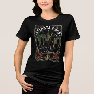 Atlanta Rises Black Panther Black Excellence Art Tri-Blend Shirt