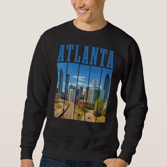 Atlanta Skyline Atl Georgia Vintage Pride Sweatshirt (Front)