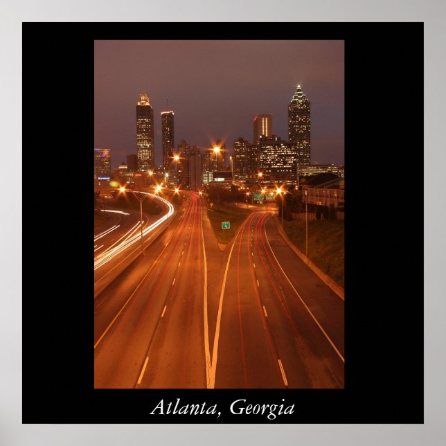 Atlanta Skyline, Atlanta, Georgia Poster (Front)