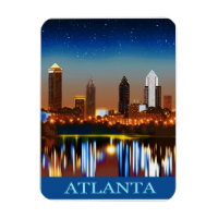 Atlanta Skyline by Night with Reflections
