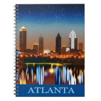Atlanta Skyline by Night with Reflections