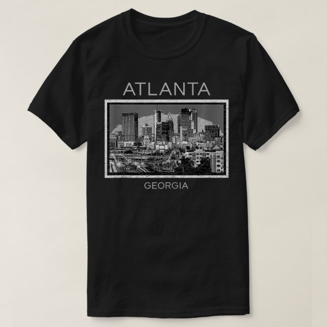 Atlanta Skyline  Georgia Peach State Family Vacati T-Shirt (Design Front)