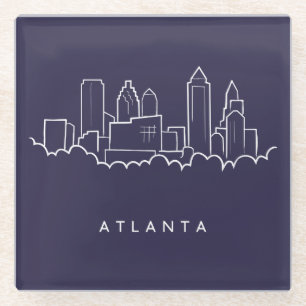 Atlanta Skyline Glass Coaster