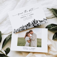 Atlanta Skyline Wedding Save the Date Card