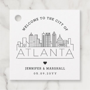 Atlanta Skyline   Wedding Welcome Favour Tags