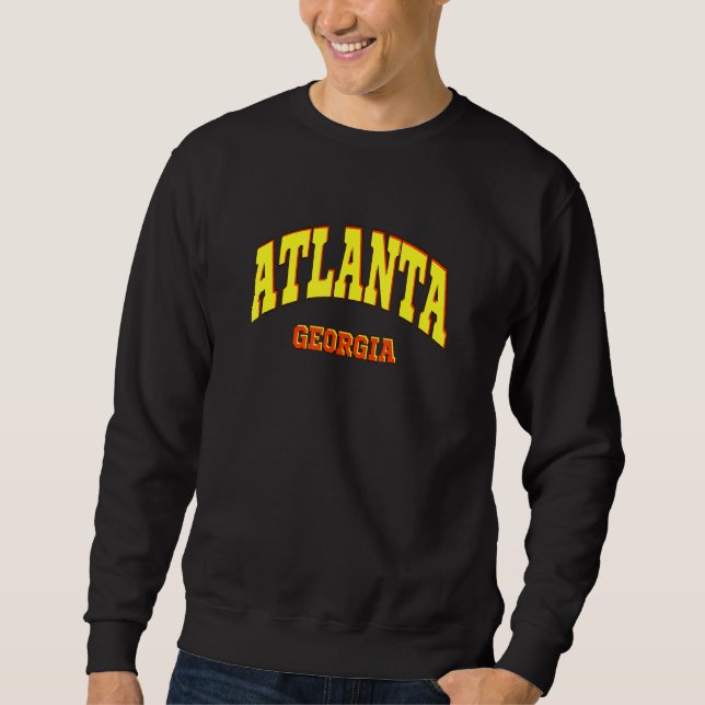 Atlanta State Of Georgia   Sporty Aesthetic Design Sweatshirt (Front)