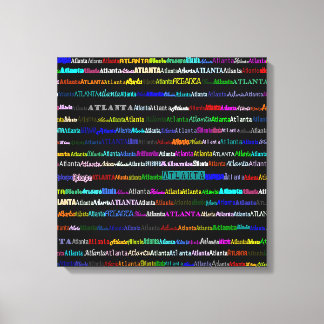 Atlanta Text Design I Wrapped Canvas